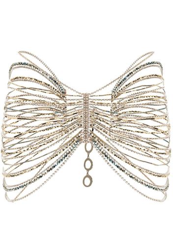 Benedetta Bruzziches crystal-embellished draped belt - Oro