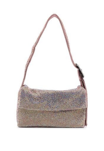 Benedetta Bruzziches crystal-embellished iridescent shoulder bag - Rosa