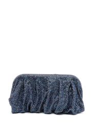 Benedetta Bruzziches rhinestone-embellished draped clutch bag - Blu