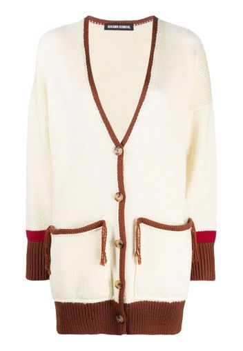 Benjamin Benmoyal button-up merino cardigan - Toni neutri