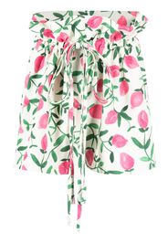 Benjamin Benmoyal floral-print paperbag shorts - Bianco