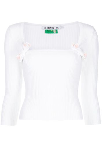 Bernadette Top con fiocco - Bianco