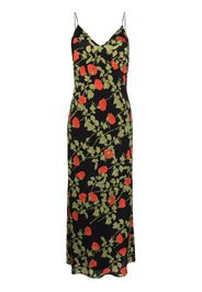 Bernadette Jeannette rose-print silk maxi dress - Nero