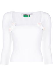 Bernadette Top con fiocco - Bianco