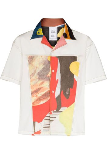 Bethany Williams x Browns abstract-print short-sleeved shirt - Bianco