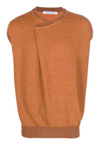 Bianca Saunders knitted jumper vest - Arancione