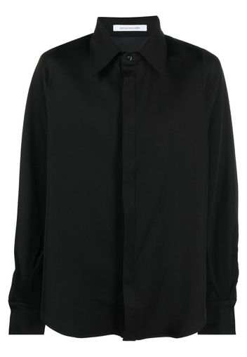 Bianca Saunders button-down silk shirt - Nero