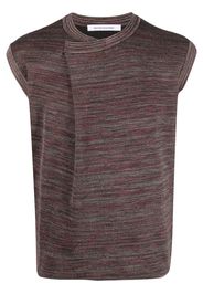 Bianca Saunders knitted sleeveless jumper - Marrone