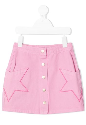 star patch mini skirt