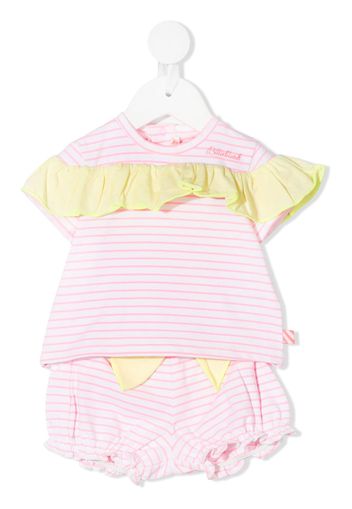 Billieblush striped-print shorts set - Bianco