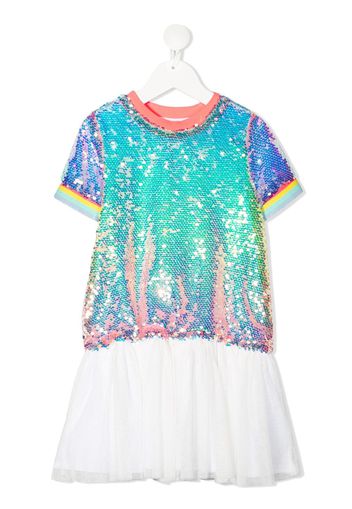 Billieblush sequin embellished dress - Bianco