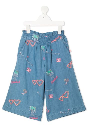 Billieblush embroidered logo culottes