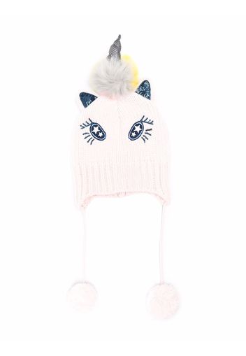 Billieblush pom-pom unicorn beanie - Rosa