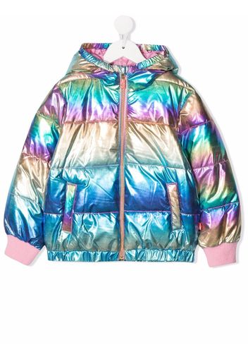 Billieblush holographic-effect puffer jacket