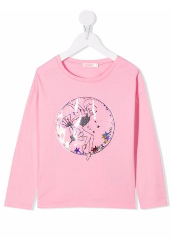 Billieblush graphic-print cotton T-shirt - Rosa