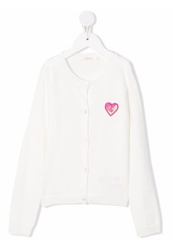 Billieblush sequin-heart cardigan - Bianco