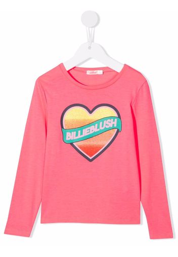 Billieblush graphic-print long-sleeved T-Shirt - Rosa