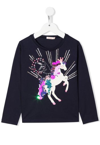 Billieblush Unicorn sequin-embellished T-shirt