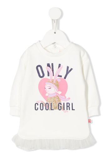 Billieblush 'Only Cool Girl' ruffled dress - Bianco