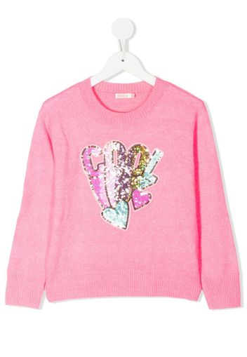 Billieblush sequin-embellished jumper - Rosa