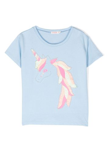 Billieblush unicorn-studded T-shirt