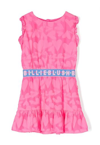 Billieblush heart-print short-sleeve dress - Rosa