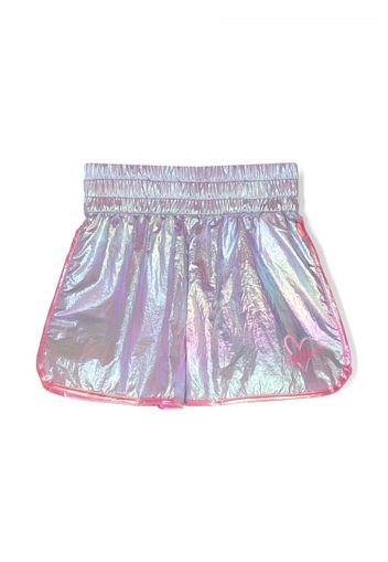 Billieblush holographic-effect fancy shorts