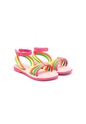 Billieblush multi-strap calf-leather sandals - Rosa