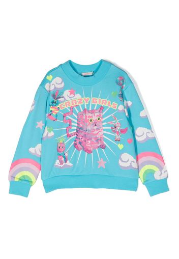 Billieblush rainbow-print jersey sweatshirt