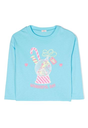 Billieblush graphic-print long-sleeve T-shirt