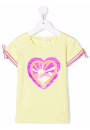 Billieblush heart print fitted T-shirt - Verde