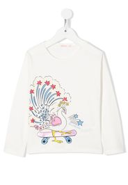 Billieblush graphic-print long-sleeve T-shirt - Bianco