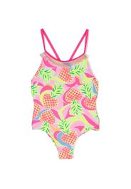 Billieblush fringe-detail pineapple-print swimsuit - Rosa