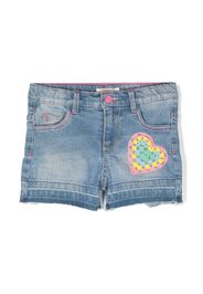 Billieblush crochet-heart denim shorts