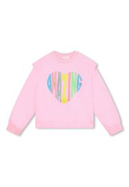 Billieblush illustration-style print cotton sweatshirt - Rosa