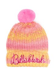 Billieblush sequin-logo striped beanie - Arancione