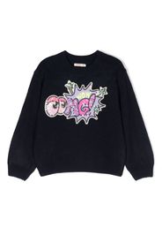 Billieblush sequin-embellished crew-neck sweatshirt