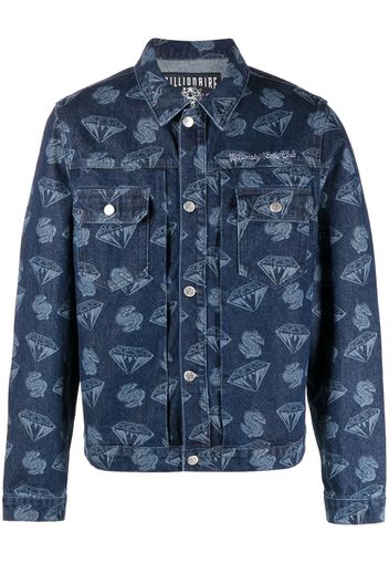 Billionaire Boys Club graphic-print denim jacket - Blu