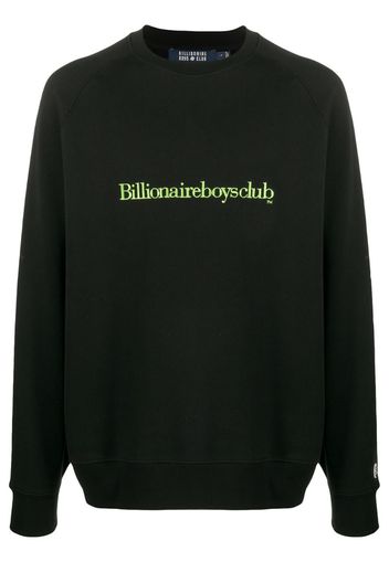 embroidered logo crew neck sweatshirt