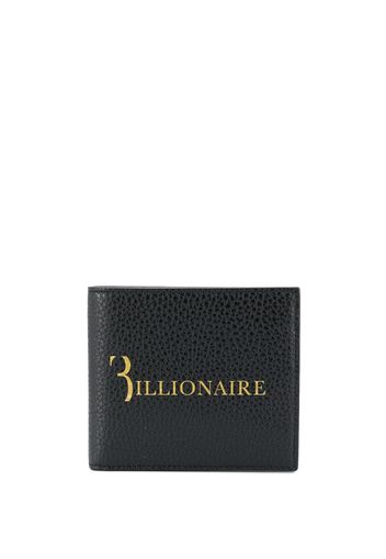 embossed logo grained wallet