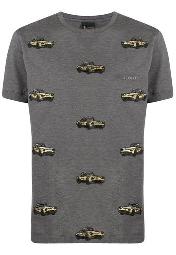 car embroidery cotton T-shirt