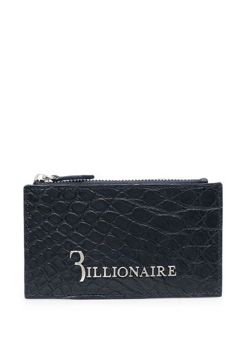 Billionaire Portacarte con logo - Blu