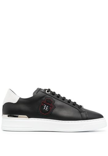 Billionaire Crest low-top leather sneakers - Nero