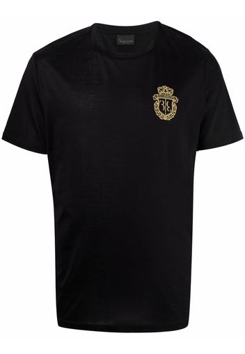 Billionaire embroidered logo crest T-shirt - Nero