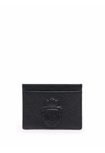 Billionaire embossed-logo leather cardholder - Nero