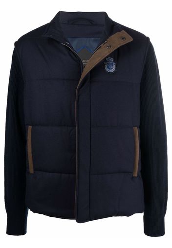 Billionaire padded-panel contrast jacket - Blu