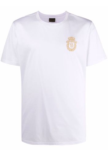 Billionaire embroidered-logo cotton T-Shirt - Bianco