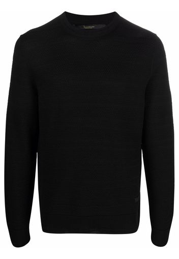 Billionaire round-neck merino wool jumper - Nero