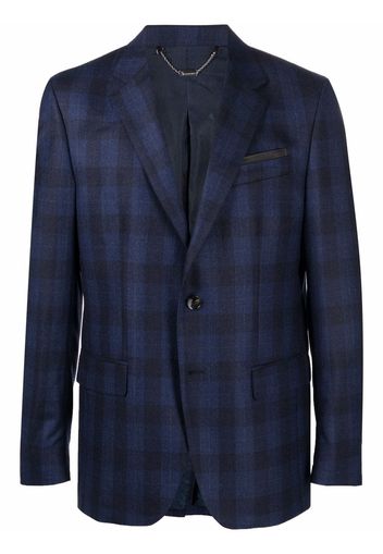 Billionaire check-pattern tailored blazer - Blu