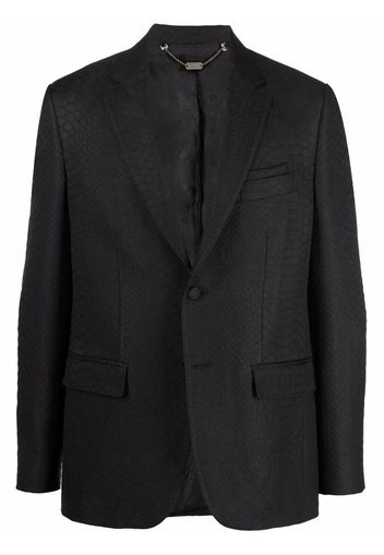 Billionaire jaquard crocodile-effect tailored blazer - Nero